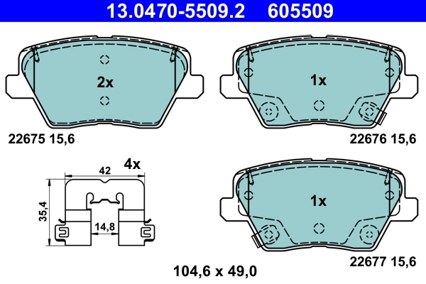 Kit de plaquettes de frein, frein a disque