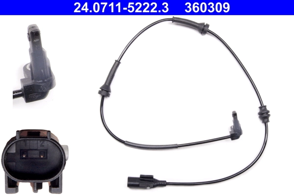 Capteur, vitesse de roue ATE 24.0711-5222.3
