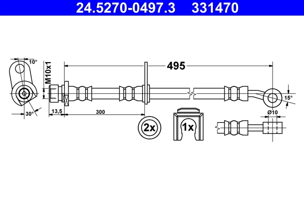 Flexible de frein ATE 24.5270-0497.3