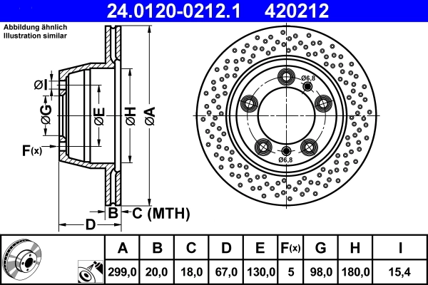 Disque de frein ATE 24.0120-0212.1
