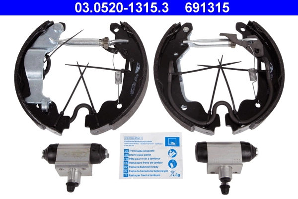 Jeu de mâchoires de frein ATE 03.0520-1315.3