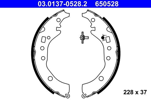 Jeu de mâchoires de frein ATE 03.0137-0528.2