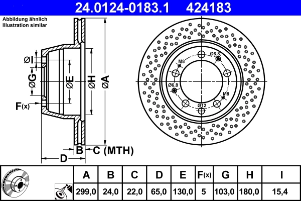 Disque de frein ATE 24.0124-0183.1