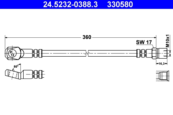 Flexible de frein ATE 24.5232-0388.3