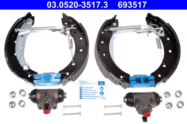 Jeu de mâchoires de frein ATE 03.0520-3517.3