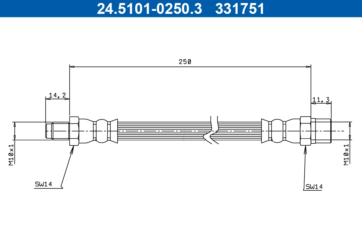 Flexible de frein ATE 24.5101-0250.3