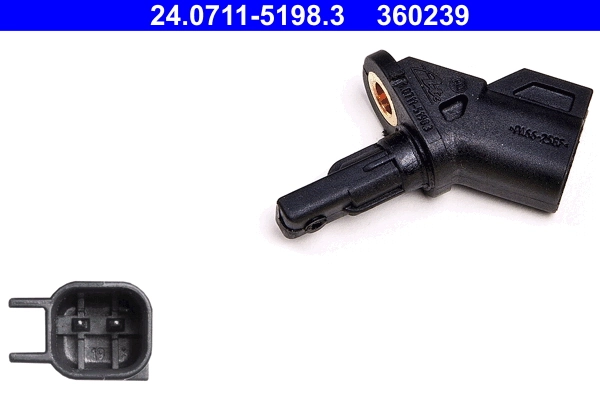 Capteur, vitesse de roue ATE 24.0711-5198.3