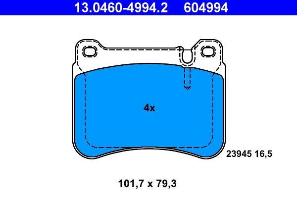 Kit de plaquettes de frein, frein a disque