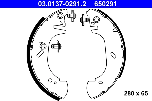 Jeu de mâchoires de frein ATE 03.0137-0291.2