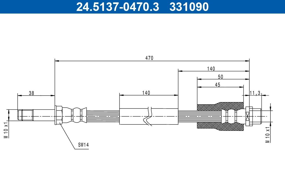 Flexible de frein ATE 24.5137-0470.3