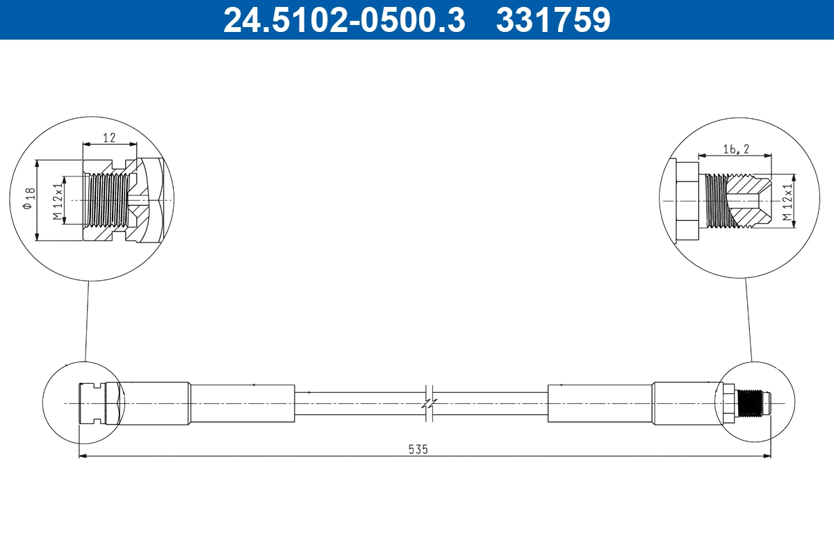 Flexible de frein ATE 24.5102-0500.3