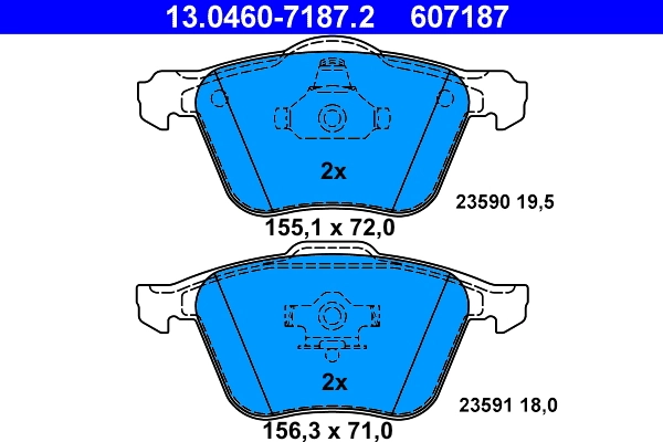 Kit de plaquettes de frein, frein a disque
