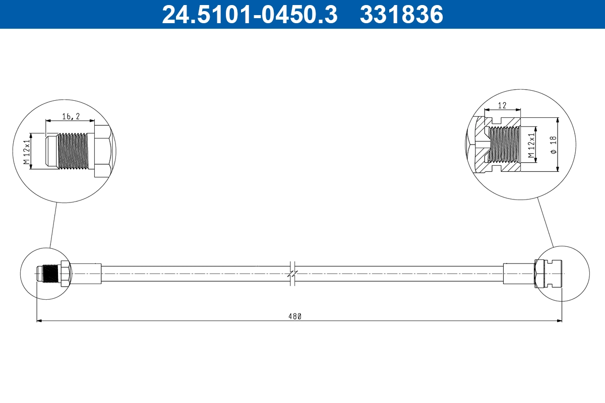 Flexible de frein ATE 24.5101-0450.3