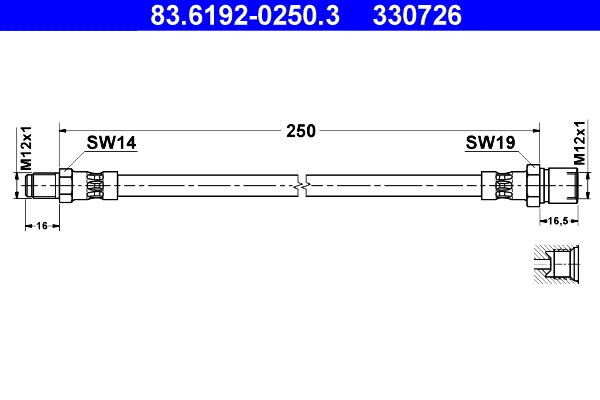 Flexible de frein ATE 83.6192-0250.3