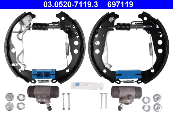 Jeu de mâchoires de frein ATE 03.0520-7119.3