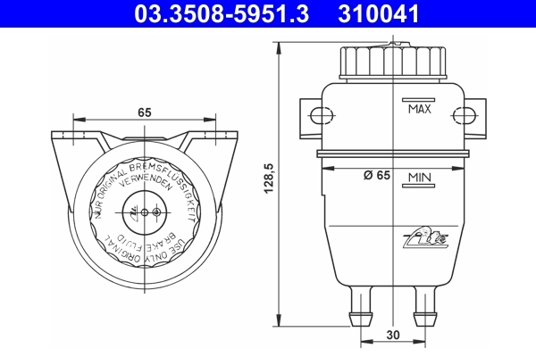 Fluid Reservoir, brake fluid