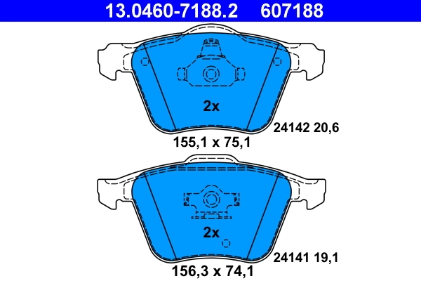 Kit de plaquettes de frein, frein a disque