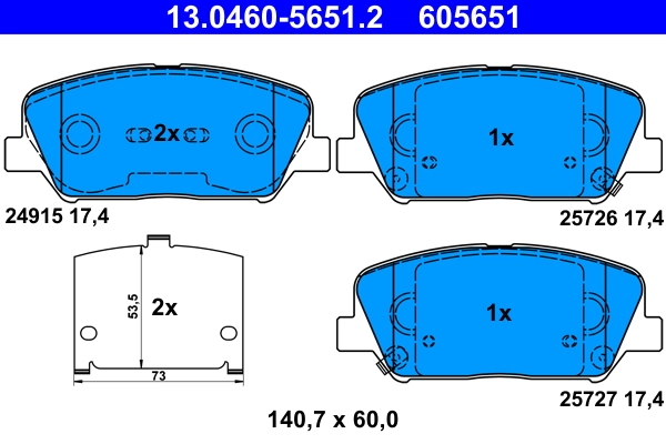 Kit de plaquettes de frein, frein a disque