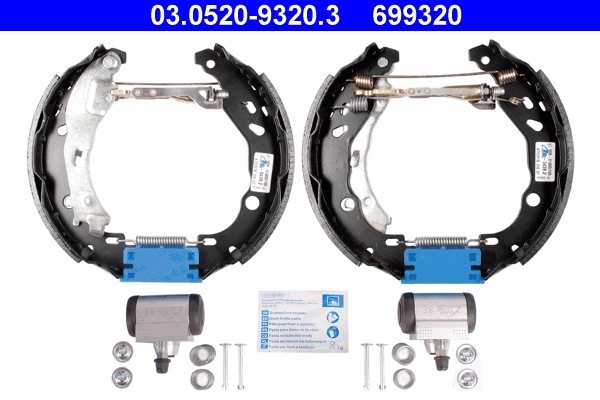 Jeu de mâchoires de frein ATE 03.0520-9320.3