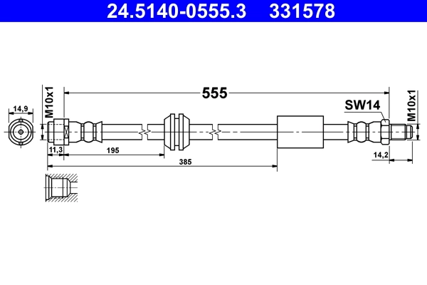 Flexible de frein ATE 24.5140-0555.3