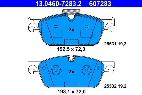 Kit de plaquettes de frein, frein a disque
