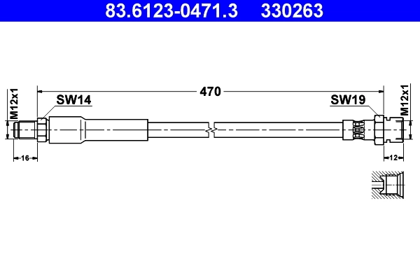 Flexible de frein ATE 83.6123-0471.3