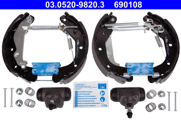 Jeu de mâchoires de frein ATE 03.0520-9820.3