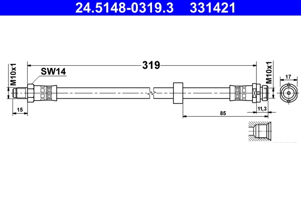 Flexible de frein ATE 24.5148-0319.3