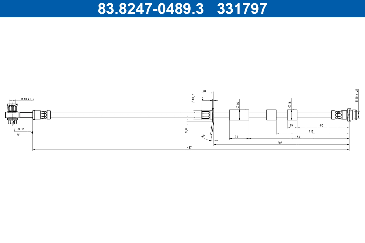 Flexible de frein ATE 83.8247-0489.3