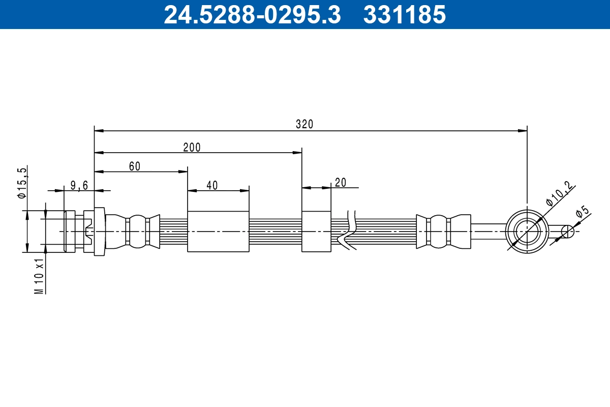 Flexible de frein ATE 24.5288-0295.3