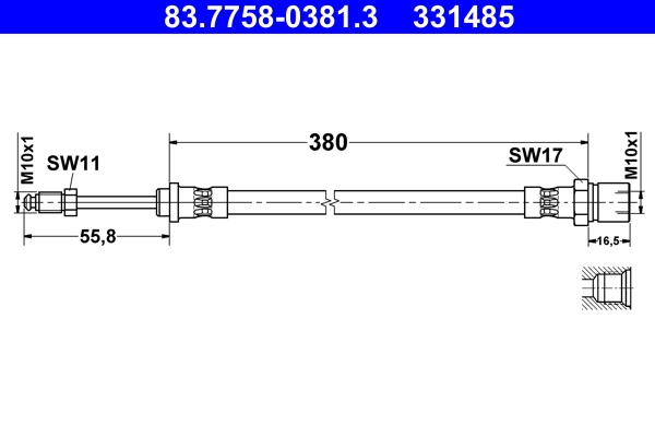 Flexible de frein ATE 83.7758-0381.3