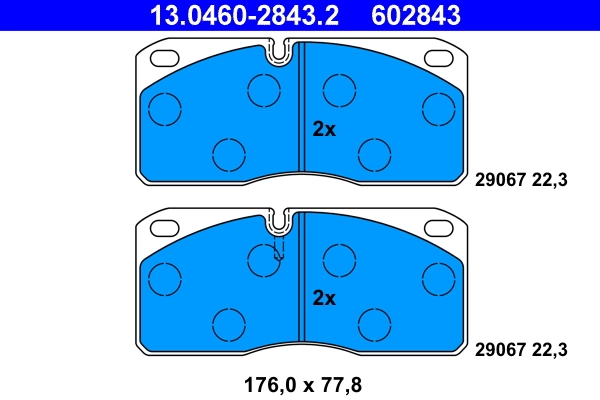 Kit de plaquettes de frein, frein a disque