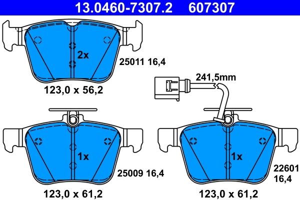 Kit de plaquettes de frein, frein a disque