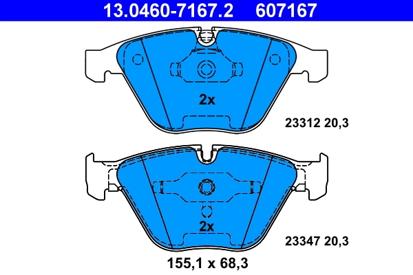 Kit de plaquettes de frein, frein a disque