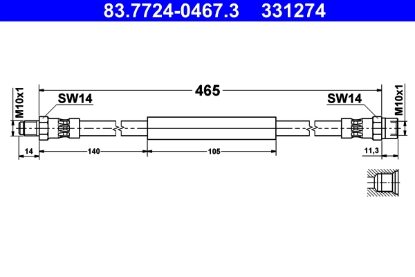 Flexible de frein ATE 83.7724-0467.3
