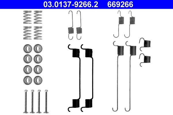 Kit d'accessoires, mâchoire de frein ATE 03.0137-9266.2