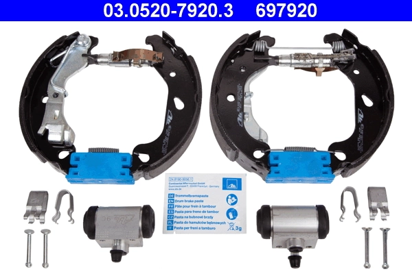 Jeu de mâchoires de frein ATE 03.0520-7920.3