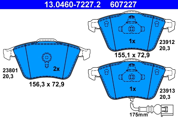Kit de plaquettes de frein, frein a disque