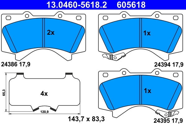 Kit de plaquettes de frein, frein a disque
