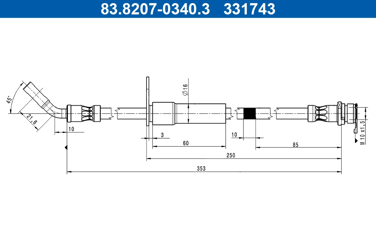 Flexible de frein ATE 83.8207-0340.3