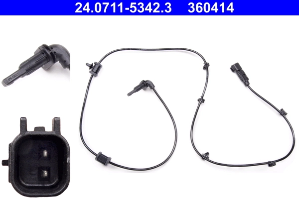 Capteur, vitesse de roue ATE 24.0711-5342.3