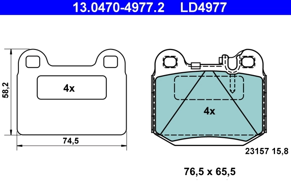 Kit de plaquettes de frein, frein a disque