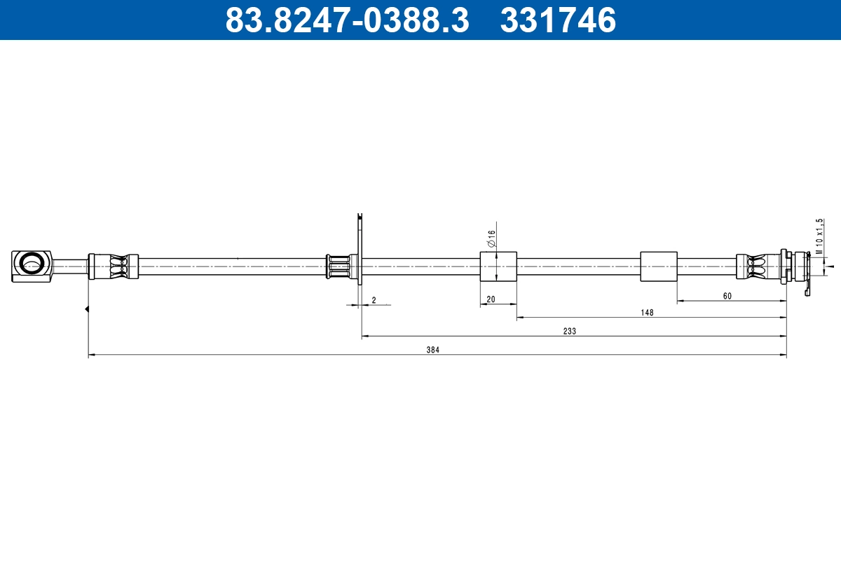Flexible de frein ATE 83.8247-0388.3