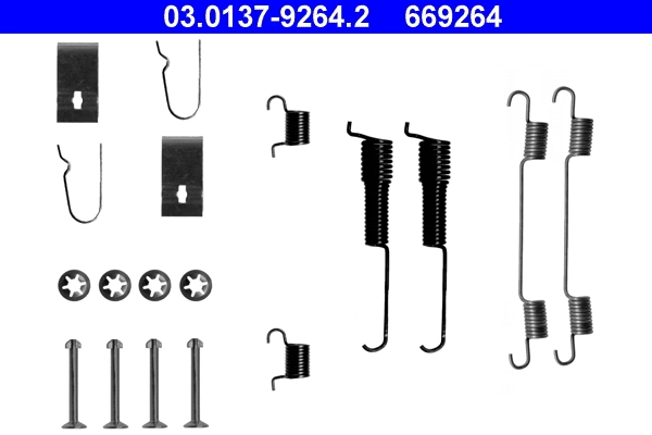 Kit d'accessoires, mâchoire de frein ATE 03.0137-9264.2