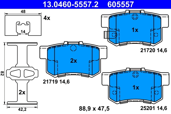 Kit de plaquettes de frein, frein a disque