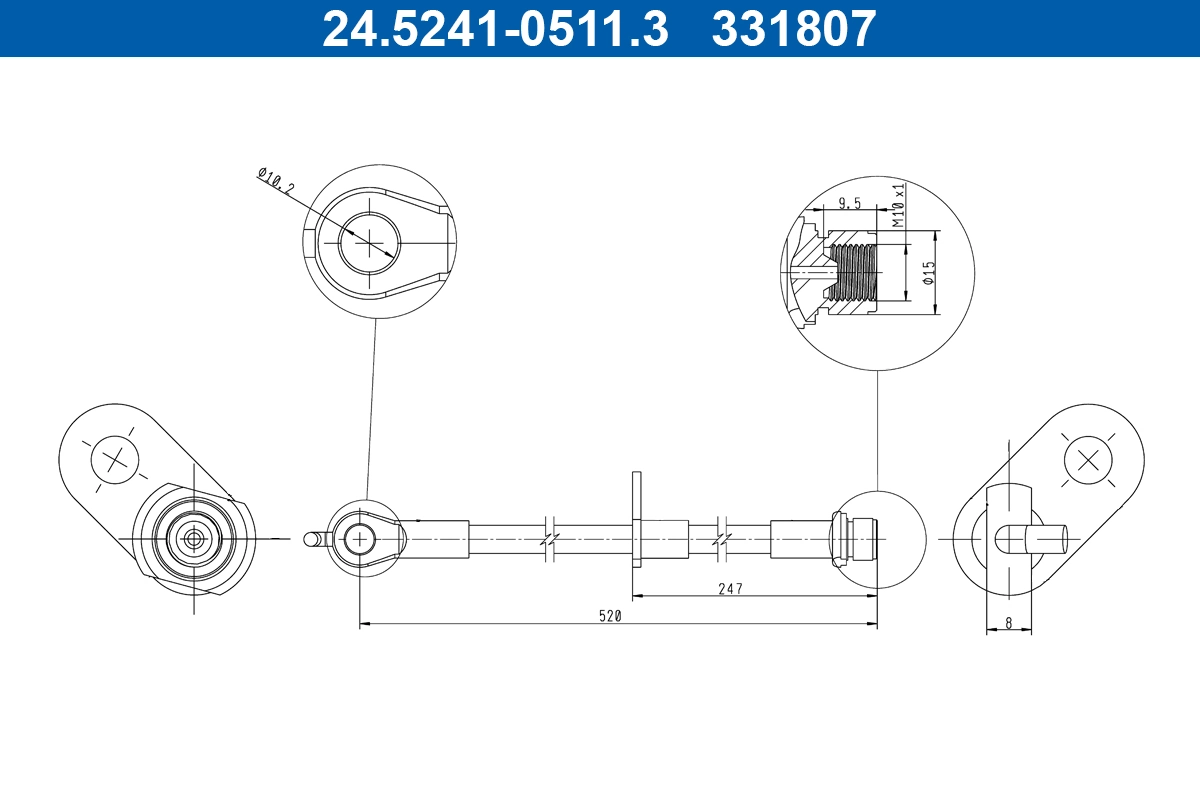 Flexible de frein ATE 24.5241-0511.3