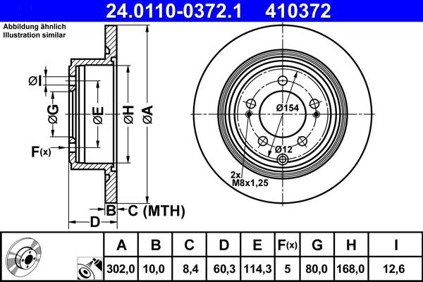 Disque de frein ATE 24.0110-0372.1