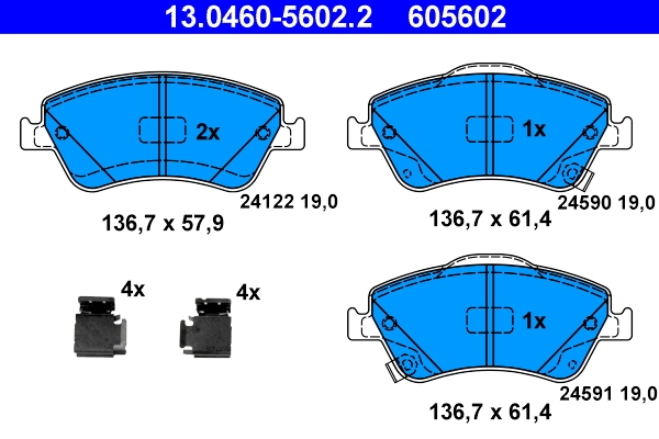 Kit de plaquettes de frein, frein a disque