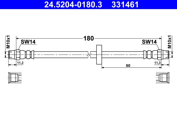 Flexible de frein ATE 24.5204-0180.3