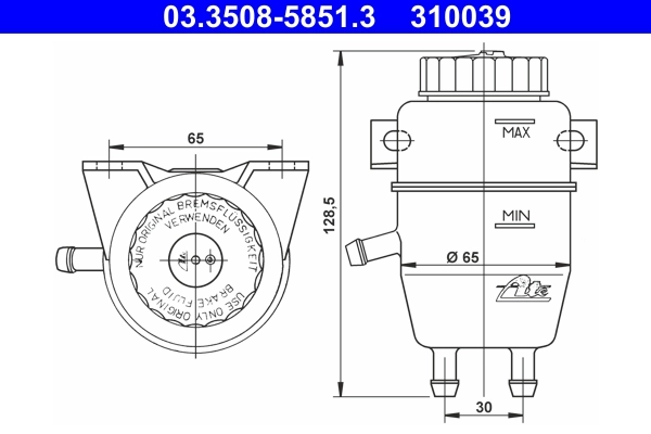 Fluid Reservoir, brake fluid